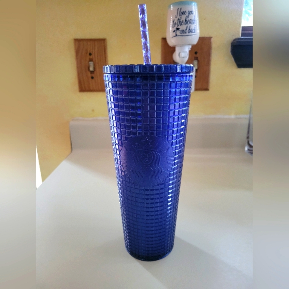 Starbucks Navy Textured Tumbler with Straw